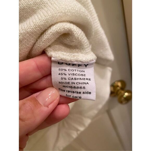 DUFFY Off White Sweater size small - Picture 7 of 7